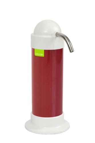 W25 CT Basic Bordó csapra szerelhető aktív szénszűrős víztisztító , 7 500 liter kapacitású, 1-4 fős háztartásoknak, szépséghibás 