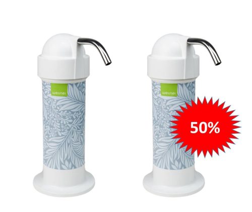 W25 CT Basic csomag 2 db csapra szerelhető aktív-szénszűrős 7 500 liter teljesítményű Basic víztisztító